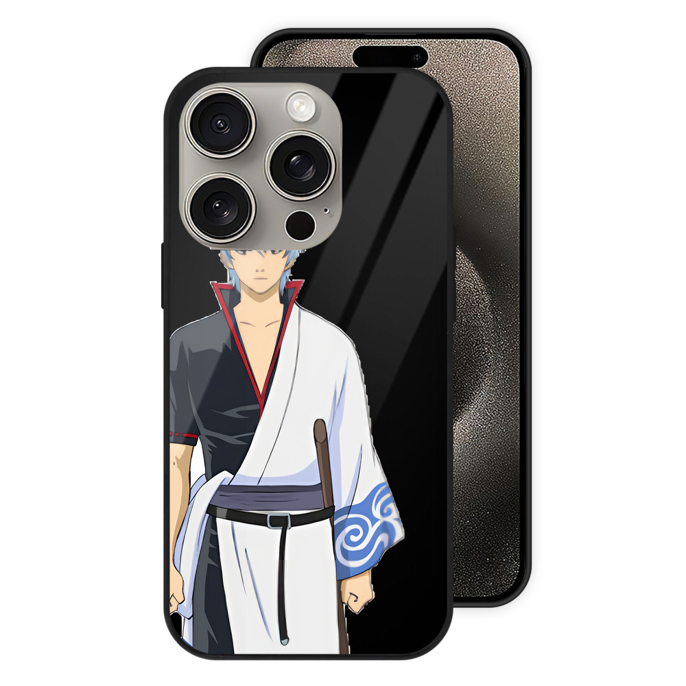 （画像用） ぎんたま 坂田銀時（さかたぎんとき） 神楽 志村新八（しむら しんぱち） GINTAMA Sakata Gintoki Kagura Shimura Shinpachi 【iPhone15Pro対応】スマホケース 耐衝撃＆黄変防止 背面ガラス