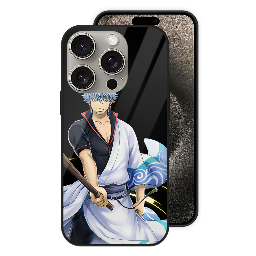 （画像用） ぎんたま 坂田銀時（さかたぎんとき） 神楽 志村新八（しむら しんぱち） GINTAMA Sakata Gintoki Kagura Shimura Shinpachi 【iPhone15Pro対応】スマホケース 耐衝撃＆黄変防止 背面ガラス