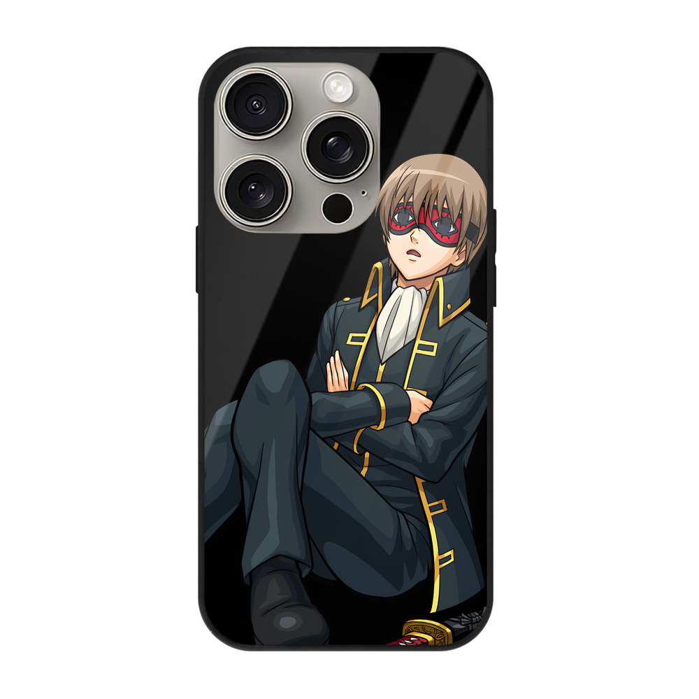 （画像用） ぎんたま 坂田銀時（さかたぎんとき） 神楽 志村新八（しむら しんぱち） GINTAMA Sakata Gintoki Kagura Shimura Shinpachi 【iPhone15Pro対応】スマホケース 耐衝撃＆黄変防止 背面ガラス