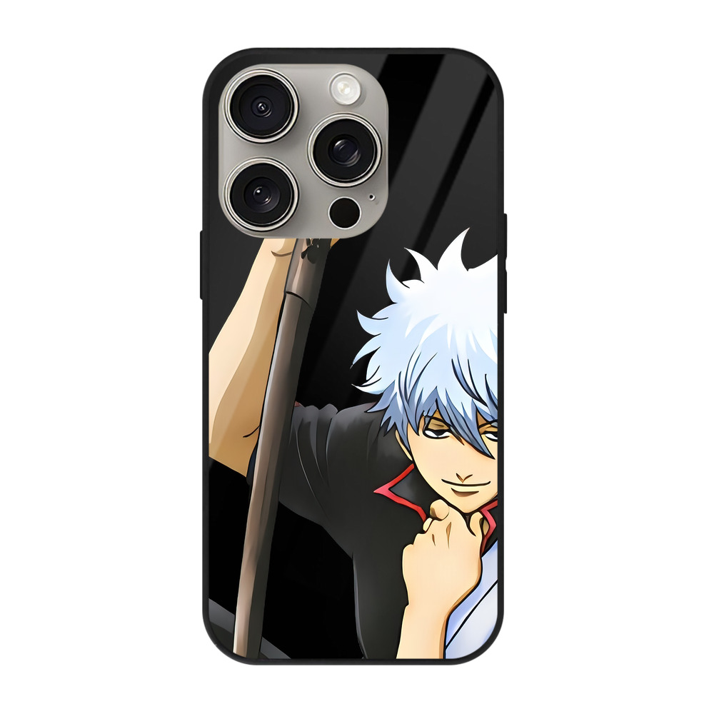（画像用） ぎんたま 坂田銀時（さかたぎんとき） 神楽 志村新八（しむら しんぱち） GINTAMA Sakata Gintoki Kagura Shimura Shinpachi 【iPhone15Pro対応】スマホケース 耐衝撃＆黄変防止 背面ガラス