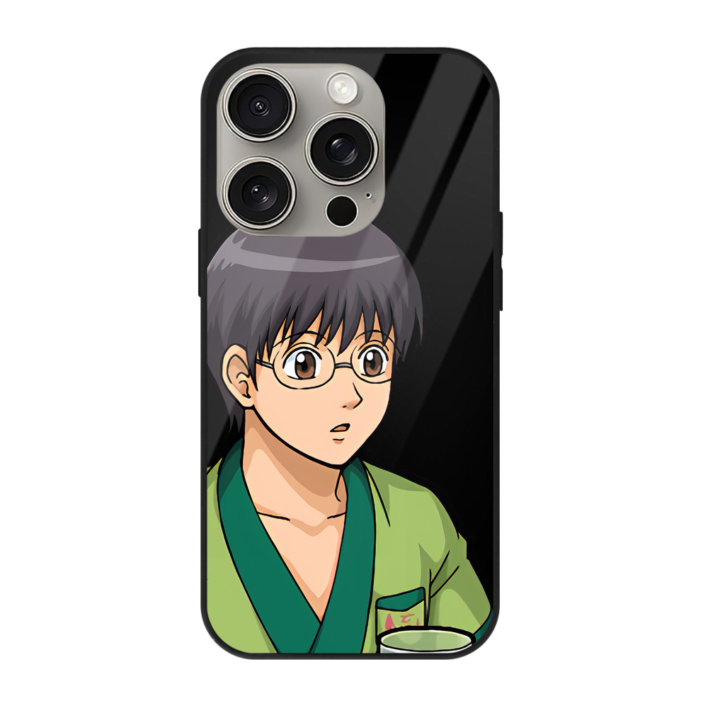 （画像用） ぎんたま 坂田銀時（さかたぎんとき） 神楽 志村新八（しむら しんぱち） GINTAMA Sakata Gintoki Kagura Shimura Shinpachi 【iPhone15Pro対応】スマホケース 耐衝撃＆黄変防止 背面ガラス