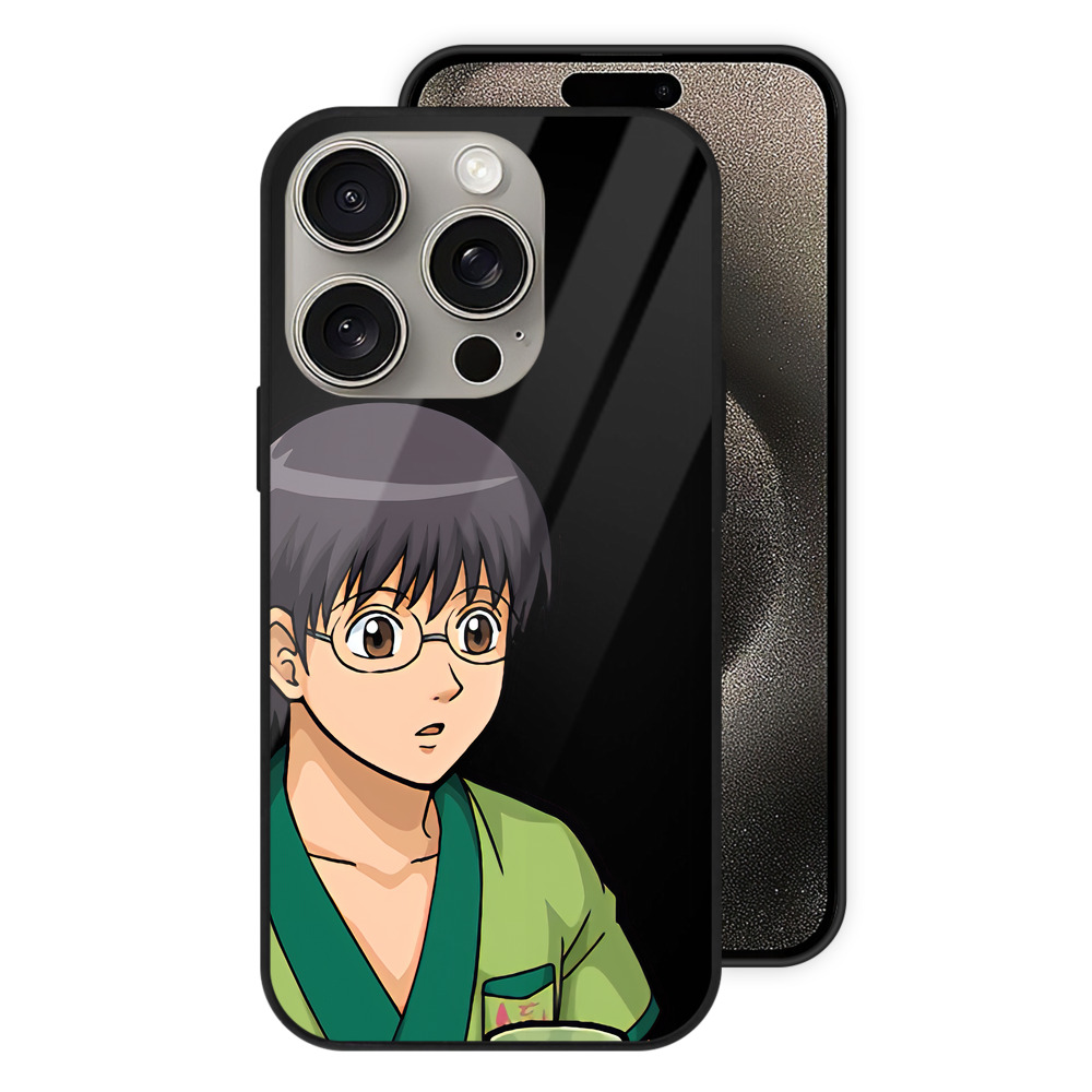 （画像用） ぎんたま 坂田銀時（さかたぎんとき） 神楽 志村新八（しむら しんぱち） GINTAMA Sakata Gintoki Kagura Shimura Shinpachi 【iPhone15Pro対応】スマホケース 耐衝撃＆黄変防止 背面ガラス