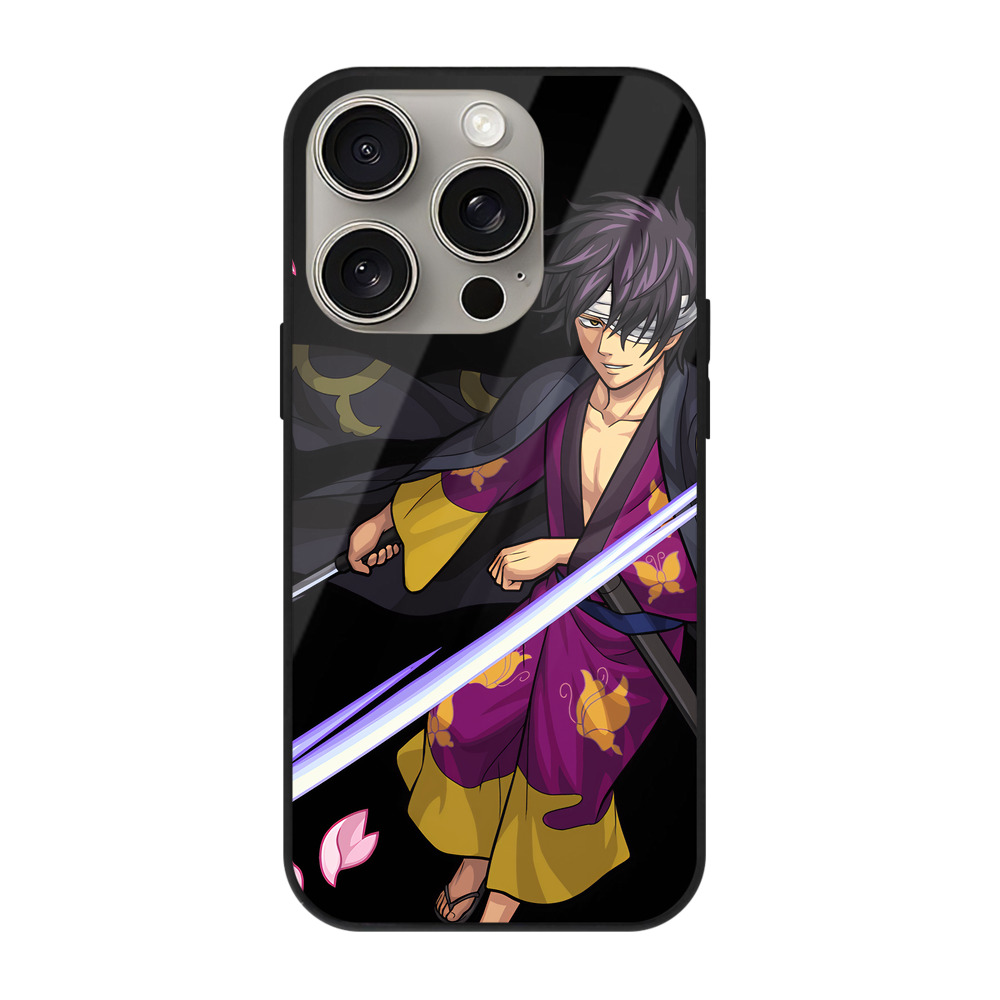 （画像用） ぎんたま 坂田銀時（さかたぎんとき） 神楽 志村新八（しむら しんぱち） GINTAMA Sakata Gintoki Kagura Shimura Shinpachi 【iPhone15Pro対応】スマホケース 耐衝撃＆黄変防止 背面ガラス