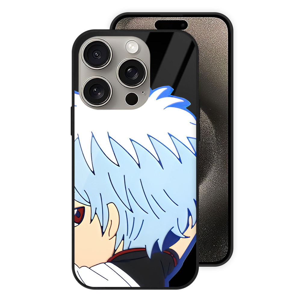 （画像用） ぎんたま 坂田銀時（さかたぎんとき） 神楽 志村新八（しむら しんぱち） GINTAMA Sakata Gintoki Kagura Shimura Shinpachi 【iPhone15Pro対応】スマホケース 耐衝撃＆黄変防止 背面ガラス