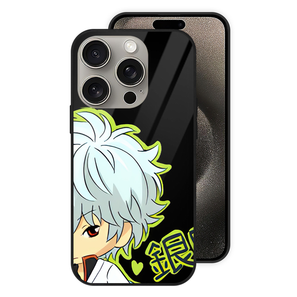 （画像用） ぎんたま 坂田銀時（さかたぎんとき） 神楽 志村新八（しむら しんぱち） GINTAMA Sakata Gintoki Kagura Shimura Shinpachi 【iPhone15Pro対応】スマホケース 耐衝撃＆黄変防止 背面ガラス