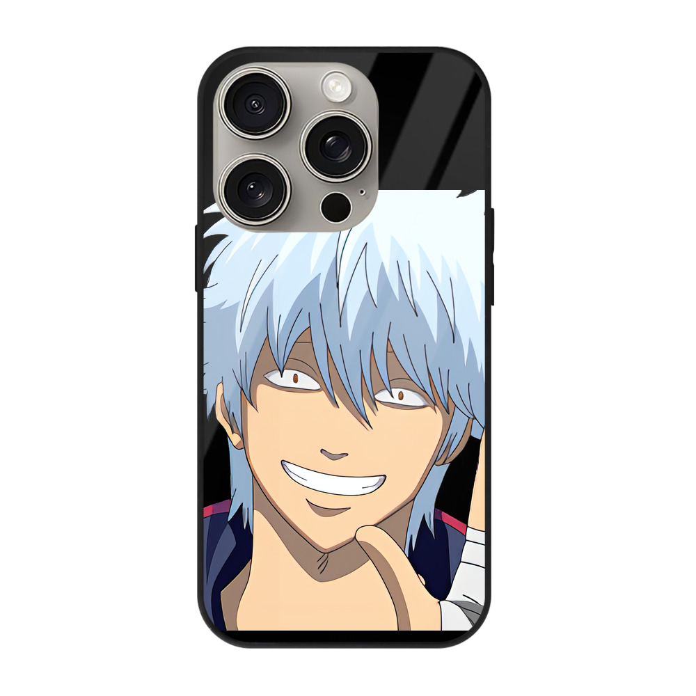 （画像用） ぎんたま 坂田銀時（さかたぎんとき） 神楽 志村新八（しむら しんぱち） GINTAMA Sakata Gintoki Kagura Shimura Shinpachi 【iPhone15Pro対応】スマホケース 耐衝撃＆黄変防止 背面ガラス