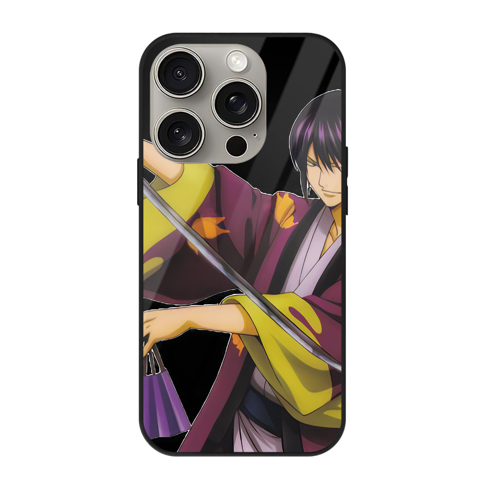 （画像用） ぎんたま 坂田銀時（さかたぎんとき） 神楽 志村新八（しむら しんぱち） GINTAMA Sakata Gintoki Kagura Shimura Shinpachi 【iPhone15Pro対応】スマホケース 耐衝撃＆黄変防止 背面ガラス