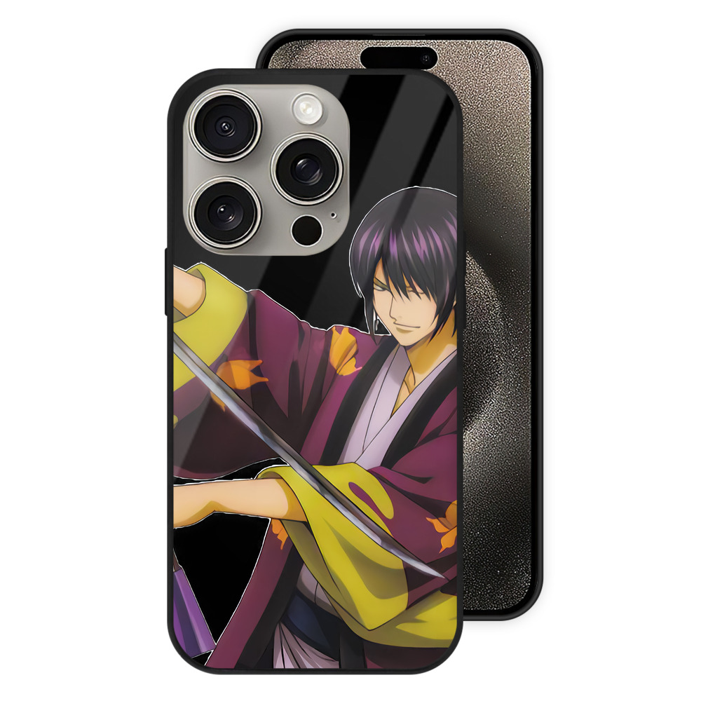 （画像用） ぎんたま 坂田銀時（さかたぎんとき） 神楽 志村新八（しむら しんぱち） GINTAMA Sakata Gintoki Kagura Shimura Shinpachi 【iPhone15Pro対応】スマホケース 耐衝撃＆黄変防止 背面ガラス