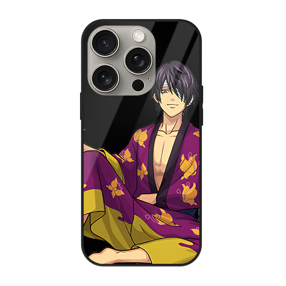 （画像用） ぎんたま 坂田銀時（さかたぎんとき） 神楽 志村新八（しむら しんぱち） GINTAMA Sakata Gintoki Kagura Shimura Shinpachi 【iPhone15Pro対応】スマホケース 耐衝撃＆黄変防止 背面ガラス