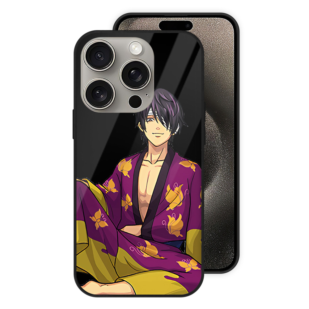 （画像用） ぎんたま 坂田銀時（さかたぎんとき） 神楽 志村新八（しむら しんぱち） GINTAMA Sakata Gintoki Kagura Shimura Shinpachi 【iPhone15Pro対応】スマホケース 耐衝撃＆黄変防止 背面ガラス