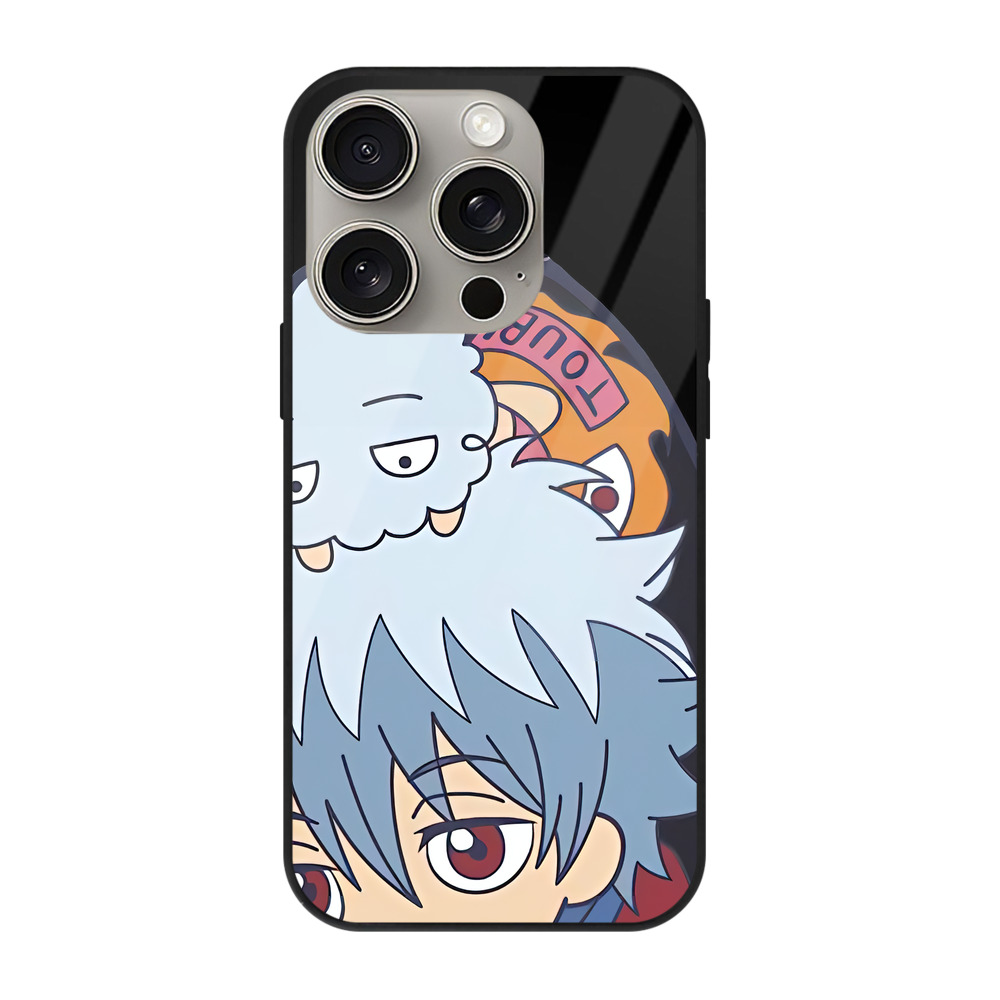 （画像用） ぎんたま 坂田銀時（さかたぎんとき） 神楽 志村新八（しむら しんぱち） GINTAMA Sakata Gintoki Kagura Shimura Shinpachi 【iPhone15Pro対応】スマホケース 耐衝撃＆黄変防止 背面ガラス