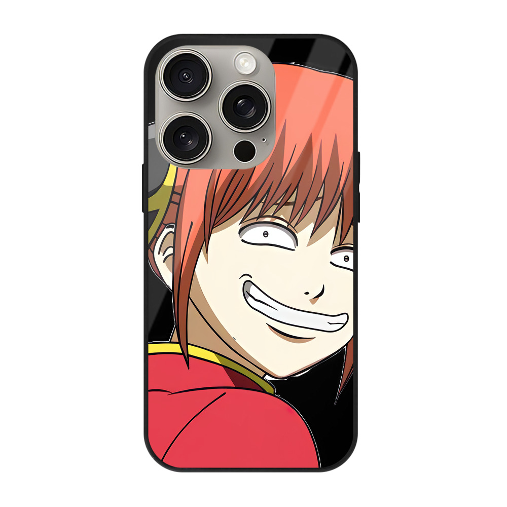 （画像用） ぎんたま 坂田銀時（さかたぎんとき） 神楽 志村新八（しむら しんぱち） GINTAMA Sakata Gintoki Kagura Shimura Shinpachi 【iPhone15Pro対応】スマホケース 耐衝撃＆黄変防止 背面ガラス
