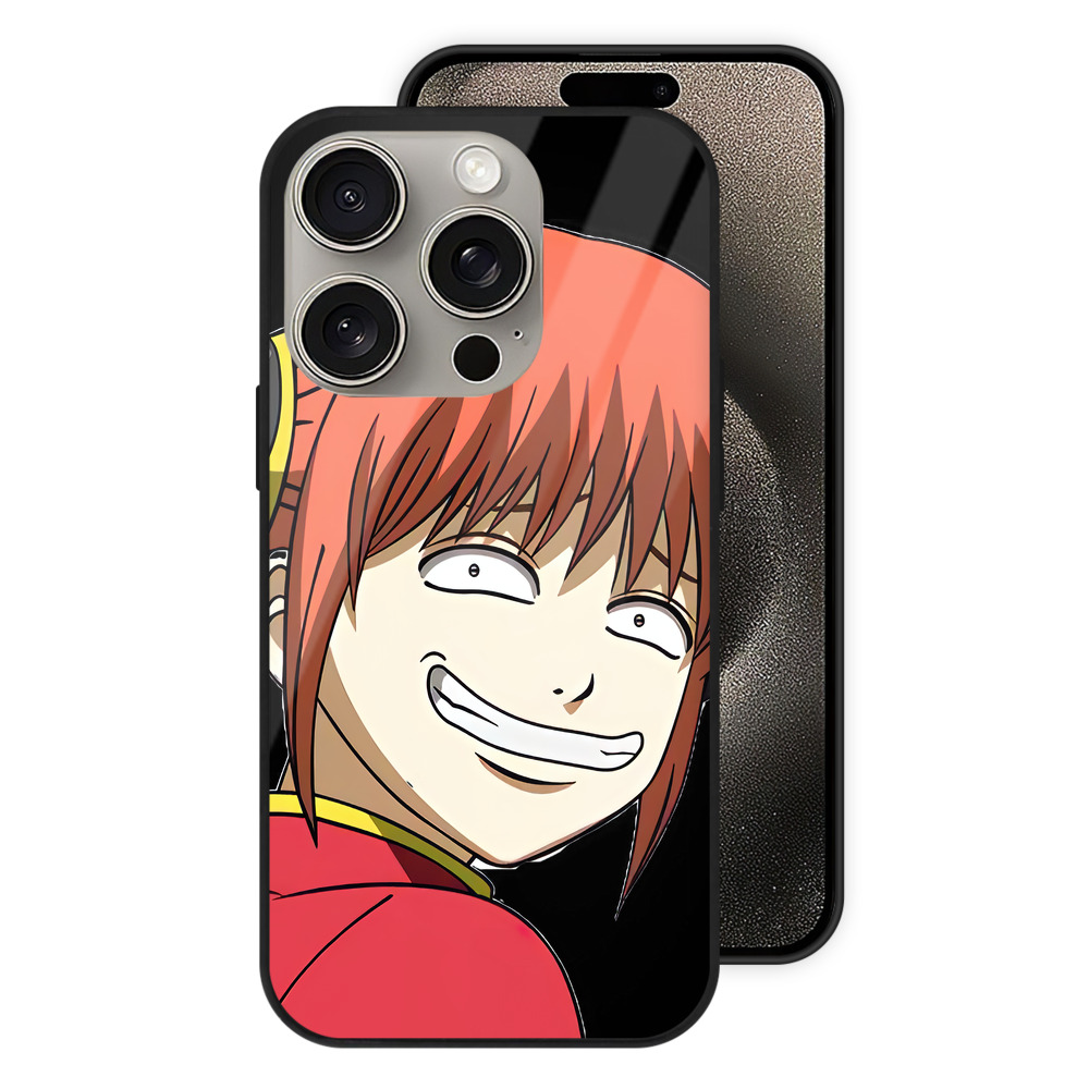 （画像用） ぎんたま 坂田銀時（さかたぎんとき） 神楽 志村新八（しむら しんぱち） GINTAMA Sakata Gintoki Kagura Shimura Shinpachi 【iPhone15Pro対応】スマホケース 耐衝撃＆黄変防止 背面ガラス