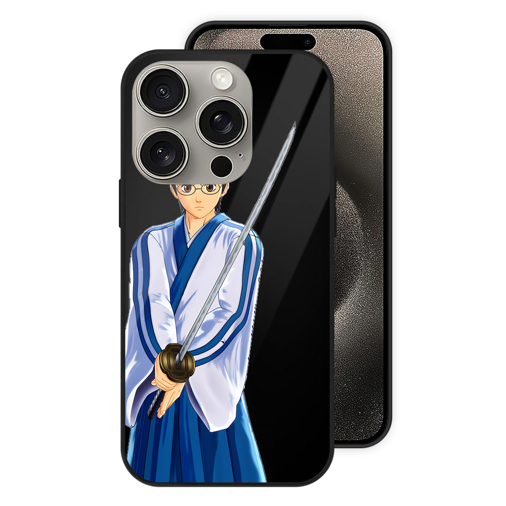 （画像用） ぎんたま 坂田銀時（さかたぎんとき） 神楽 志村新八（しむら しんぱち） GINTAMA Sakata Gintoki Kagura Shimura Shinpachi 【iPhone15Pro対応】スマホケース 耐衝撃＆黄変防止 背面ガラス