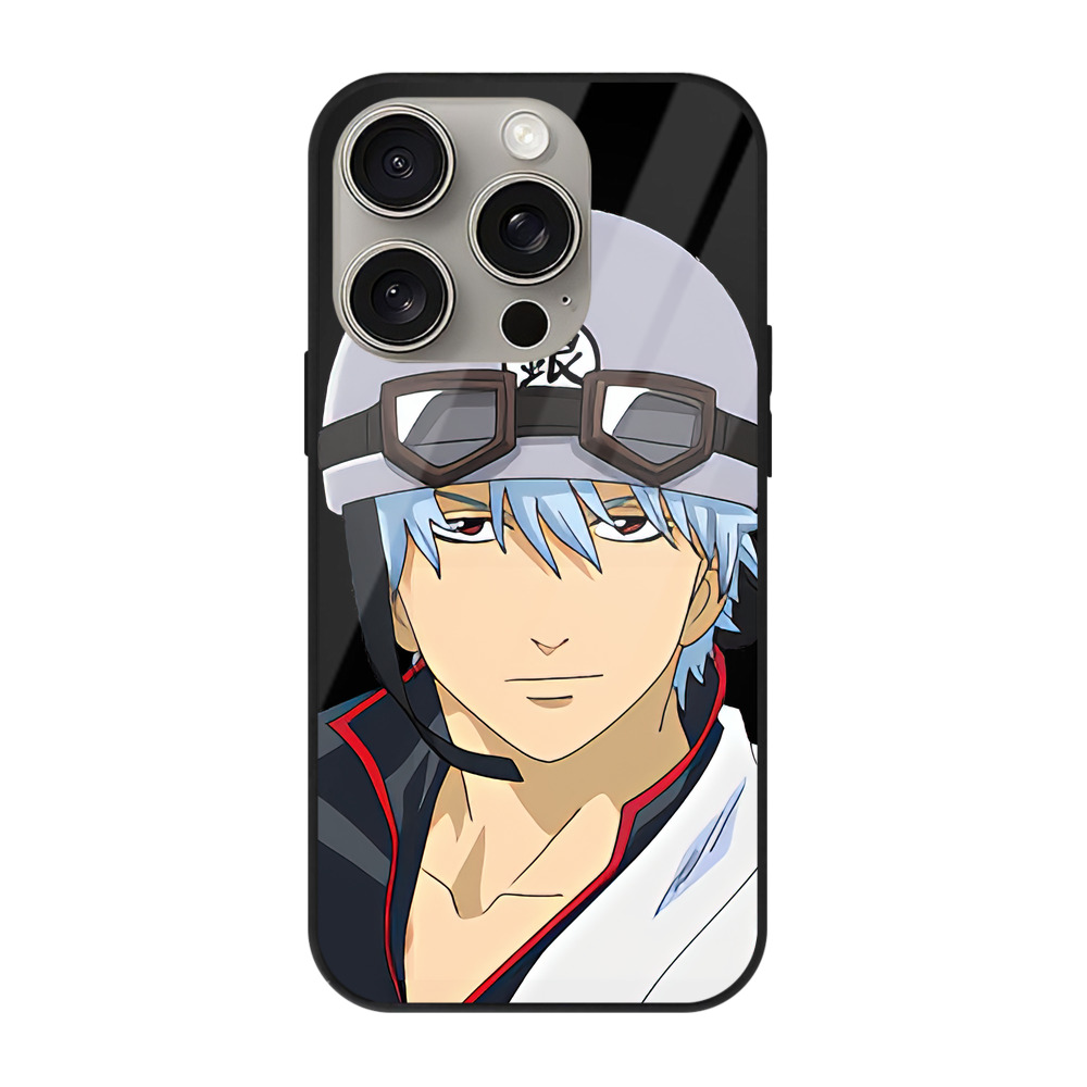 （画像用） ぎんたま 坂田銀時（さかたぎんとき） 神楽 志村新八（しむら しんぱち） GINTAMA Sakata Gintoki Kagura Shimura Shinpachi 【iPhone15Pro対応】スマホケース 耐衝撃＆黄変防止 背面ガラス