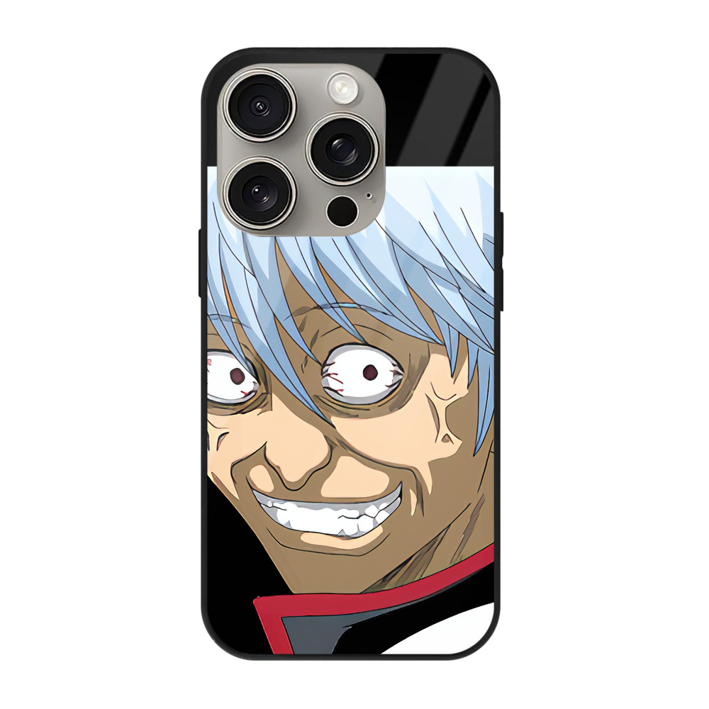 （画像用） ぎんたま 坂田銀時（さかたぎんとき） 神楽 志村新八（しむら しんぱち） GINTAMA Sakata Gintoki Kagura Shimura Shinpachi 【iPhone15Pro対応】スマホケース 耐衝撃＆黄変防止 背面ガラス