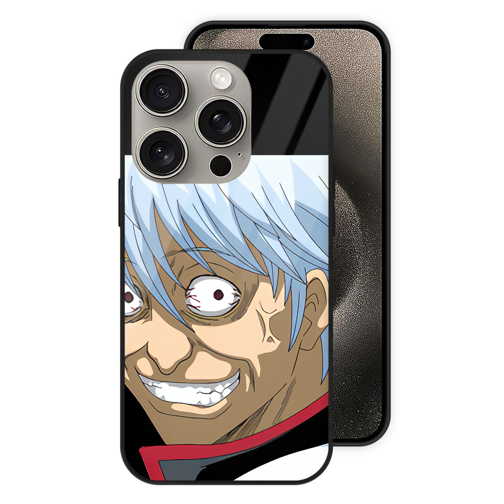 （画像用） ぎんたま 坂田銀時（さかたぎんとき） 神楽 志村新八（しむら しんぱち） GINTAMA Sakata Gintoki Kagura Shimura Shinpachi 【iPhone15Pro対応】スマホケース 耐衝撃＆黄変防止 背面ガラス