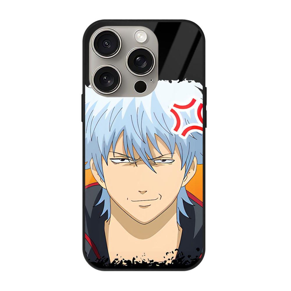 （画像用） ぎんたま 坂田銀時（さかたぎんとき） 神楽 志村新八（しむら しんぱち） GINTAMA Sakata Gintoki Kagura Shimura Shinpachi 【iPhone15Pro対応】スマホケース 耐衝撃＆黄変防止 背面ガラス