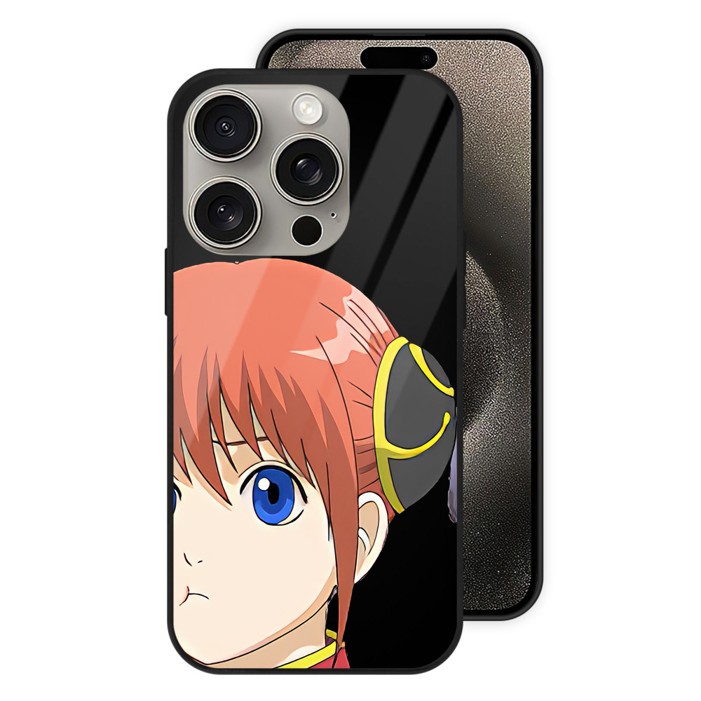 （画像用） ぎんたま 坂田銀時（さかたぎんとき） 神楽 志村新八（しむら しんぱち） GINTAMA Sakata Gintoki Kagura Shimura Shinpachi 【iPhone15Pro対応】スマホケース 耐衝撃＆黄変防止 背面ガラス