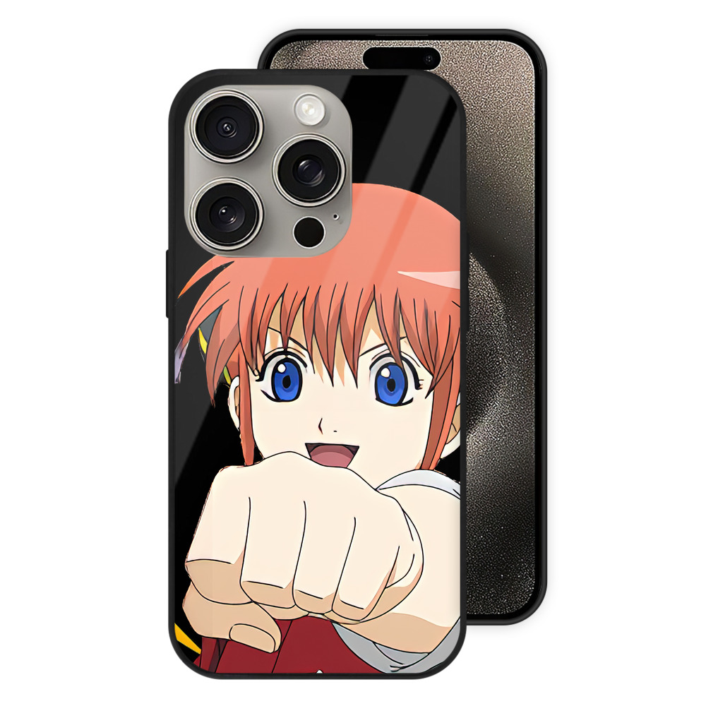 （画像用） ぎんたま 坂田銀時（さかたぎんとき） 神楽 志村新八（しむら しんぱち） GINTAMA Sakata Gintoki Kagura Shimura Shinpachi 【iPhone15Pro対応】スマホケース 耐衝撃＆黄変防止 背面ガラス