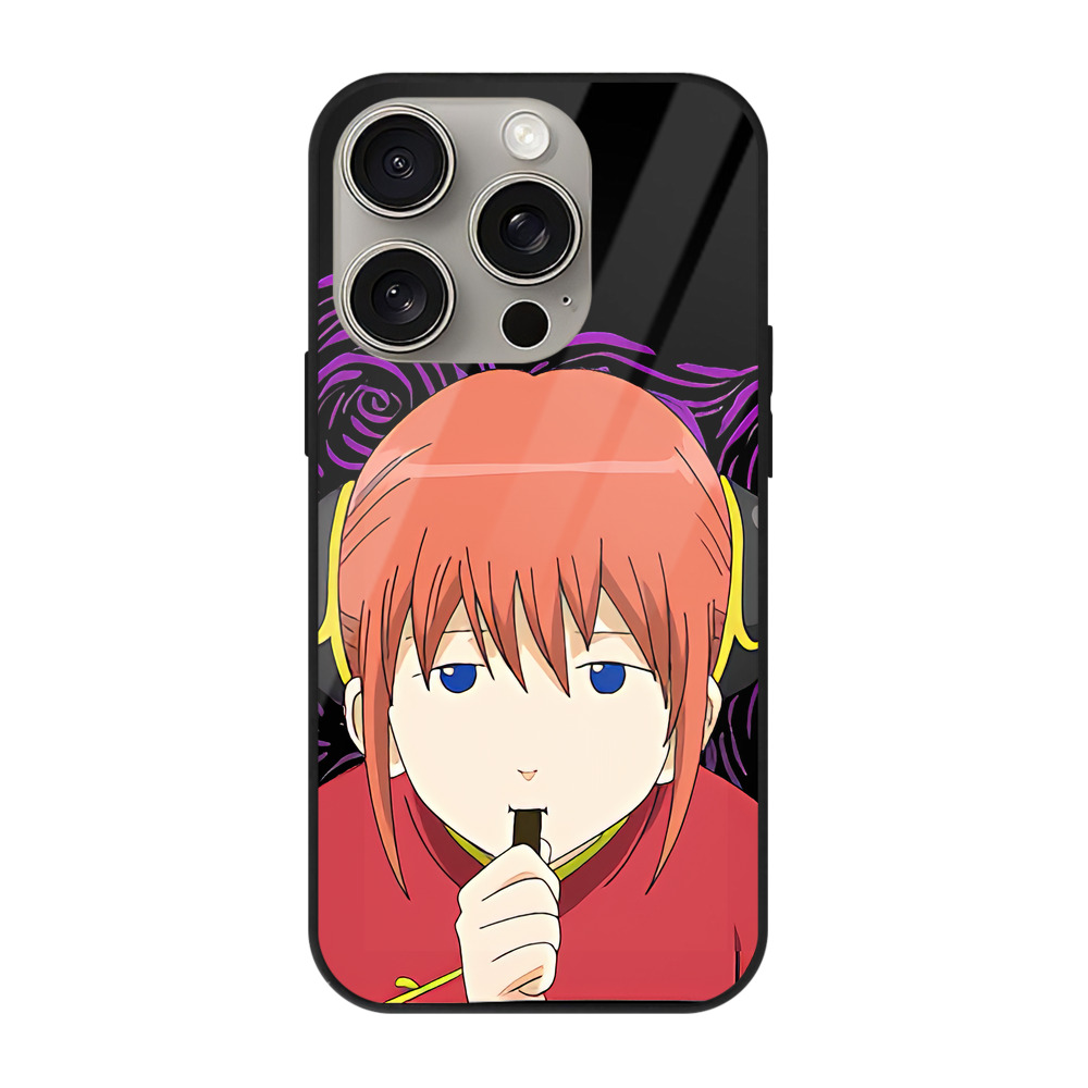 （画像用） ぎんたま 坂田銀時（さかたぎんとき） 神楽 志村新八（しむら しんぱち） GINTAMA Sakata Gintoki Kagura Shimura Shinpachi 【iPhone15Pro対応】スマホケース 耐衝撃＆黄変防止 背面ガラス