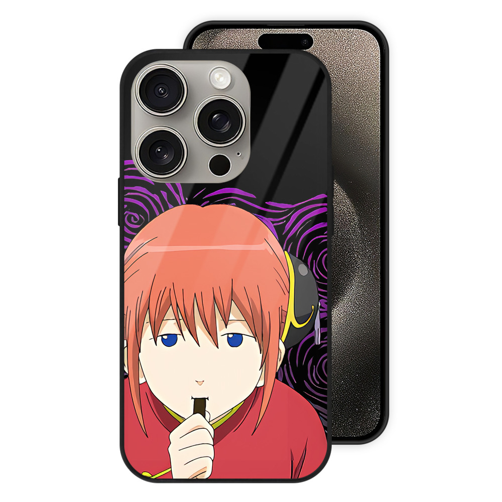 （画像用） ぎんたま 坂田銀時（さかたぎんとき） 神楽 志村新八（しむら しんぱち） GINTAMA Sakata Gintoki Kagura Shimura Shinpachi 【iPhone15Pro対応】スマホケース 耐衝撃＆黄変防止 背面ガラス