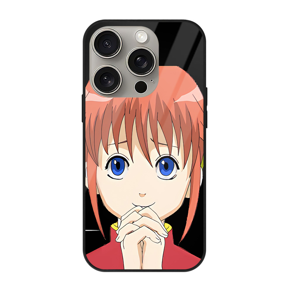 （画像用） ぎんたま 坂田銀時（さかたぎんとき） 神楽 志村新八（しむら しんぱち） GINTAMA Sakata Gintoki Kagura Shimura Shinpachi 【iPhone15Pro対応】スマホケース 耐衝撃＆黄変防止 背面ガラス