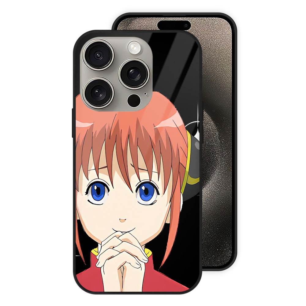（画像用） ぎんたま 坂田銀時（さかたぎんとき） 神楽 志村新八（しむら しんぱち） GINTAMA Sakata Gintoki Kagura Shimura Shinpachi 【iPhone15Pro対応】スマホケース 耐衝撃＆黄変防止 背面ガラス