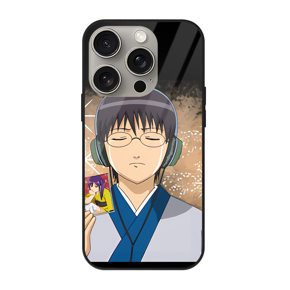 （画像用） ぎんたま 坂田銀時（さかたぎんとき） 神楽 志村新八（しむら しんぱち） GINTAMA Sakata Gintoki Kagura Shimura Shinpachi 【iPhone15Pro対応】スマホケース 耐衝撃＆黄変防止 背面ガラス
