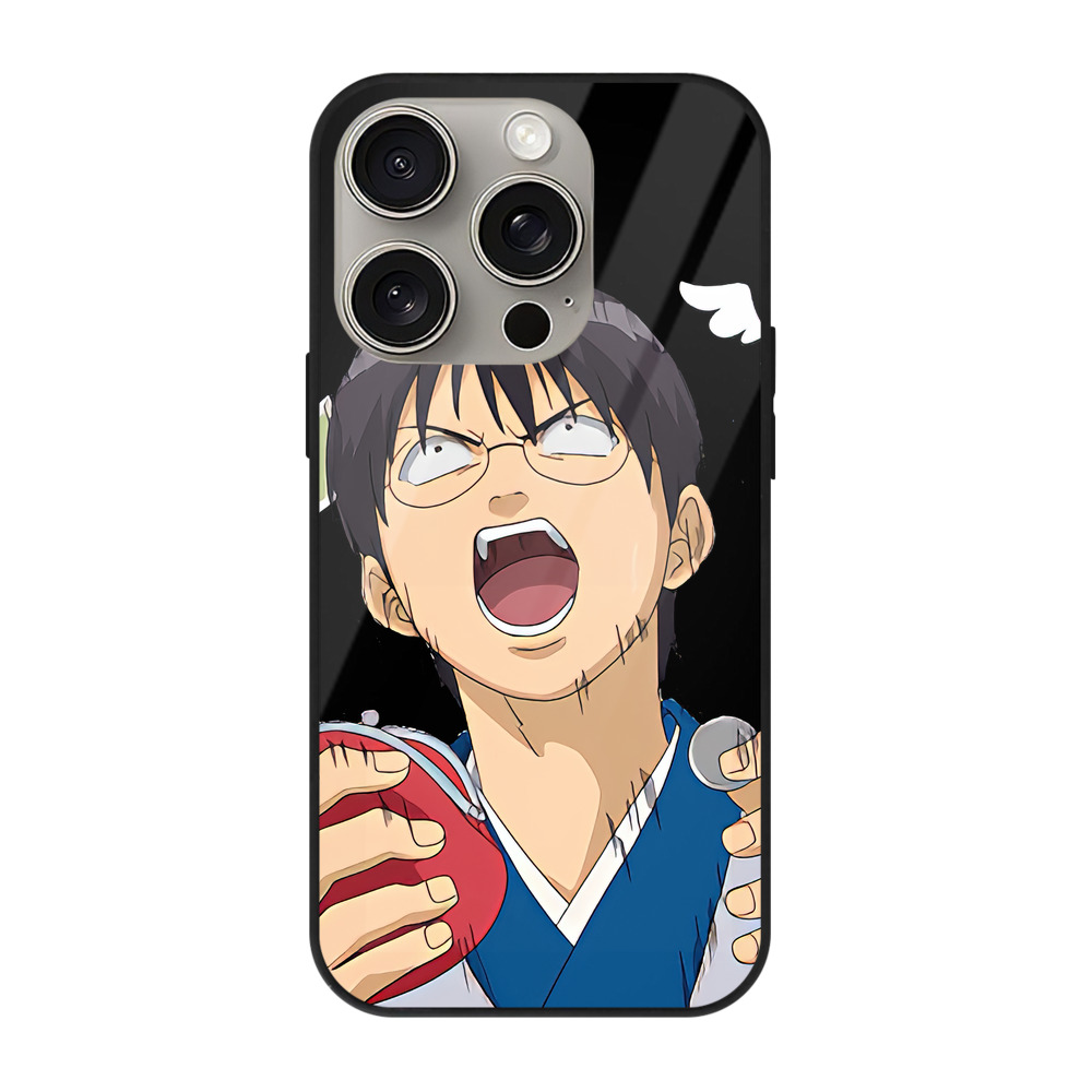 （画像用） ぎんたま 坂田銀時（さかたぎんとき） 神楽 志村新八（しむら しんぱち） GINTAMA Sakata Gintoki Kagura Shimura Shinpachi 【iPhone15Pro対応】スマホケース 耐衝撃＆黄変防止 背面ガラス