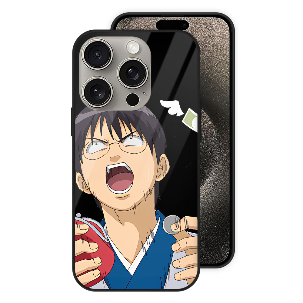 （画像用） ぎんたま 坂田銀時（さかたぎんとき） 神楽 志村新八（しむら しんぱち） GINTAMA Sakata Gintoki Kagura Shimura Shinpachi 【iPhone15Pro対応】スマホケース 耐衝撃＆黄変防止 背面ガラス