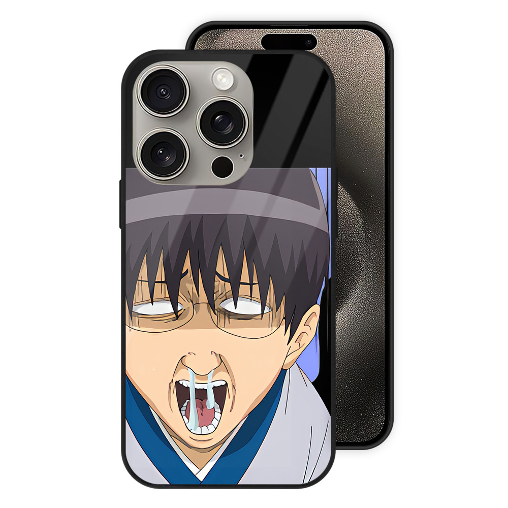 （画像用） ぎんたま 坂田銀時（さかたぎんとき） 神楽 志村新八（しむら しんぱち） GINTAMA Sakata Gintoki Kagura Shimura Shinpachi 【iPhone15Pro対応】スマホケース 耐衝撃＆黄変防止 背面ガラス