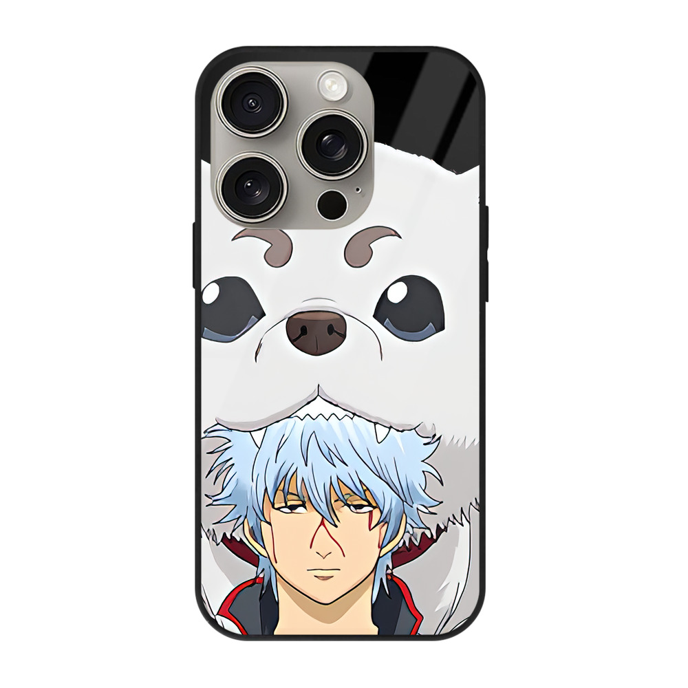 （画像用） ぎんたま 坂田銀時（さかたぎんとき） 神楽 志村新八（しむら しんぱち） GINTAMA Sakata Gintoki Kagura Shimura Shinpachi 【iPhone15Pro対応】スマホケース 耐衝撃＆黄変防止 背面ガラス