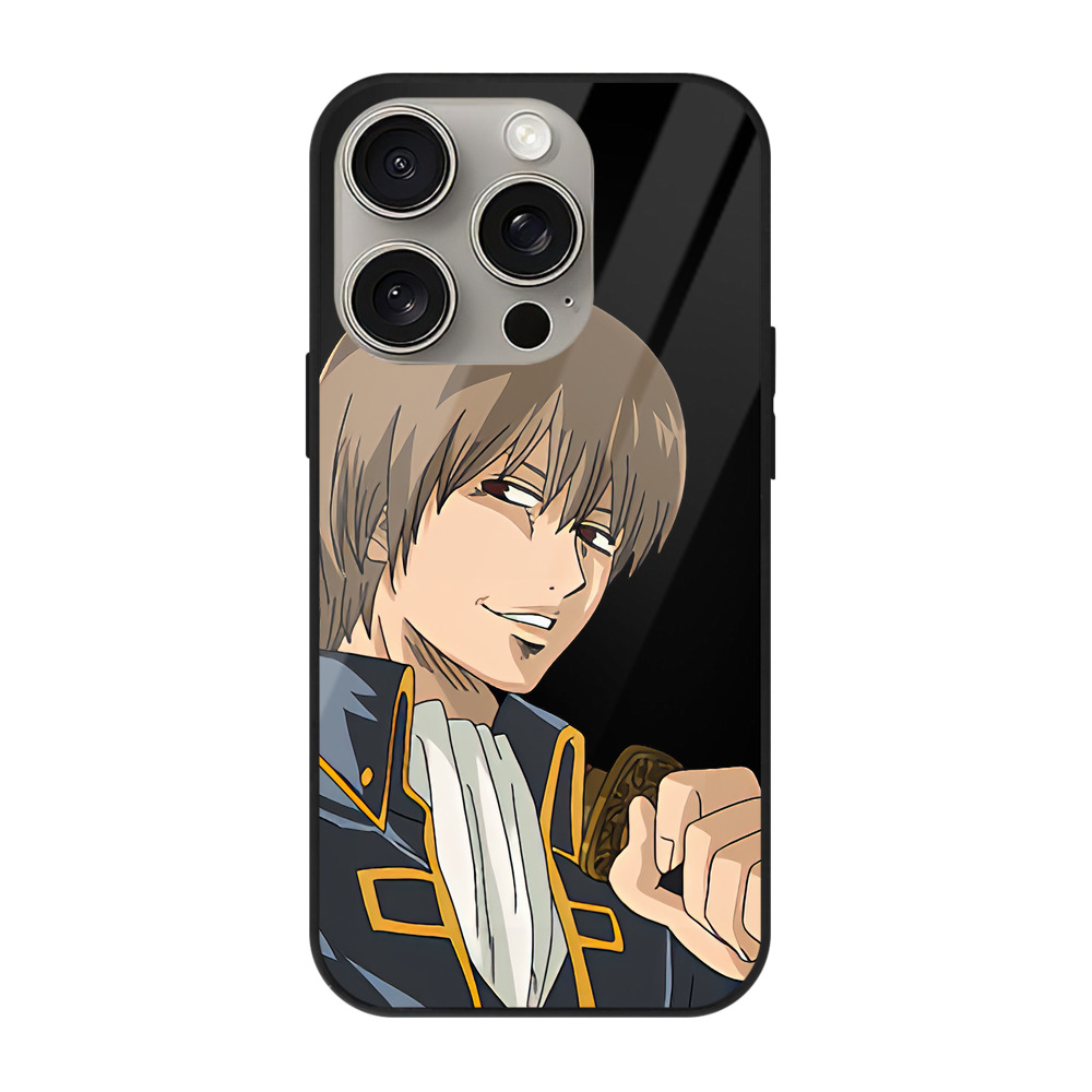 （画像用） ぎんたま 坂田銀時（さかたぎんとき） 神楽 志村新八（しむら しんぱち） GINTAMA Sakata Gintoki Kagura Shimura Shinpachi 【iPhone15Pro対応】スマホケース 耐衝撃＆黄変防止 背面ガラス