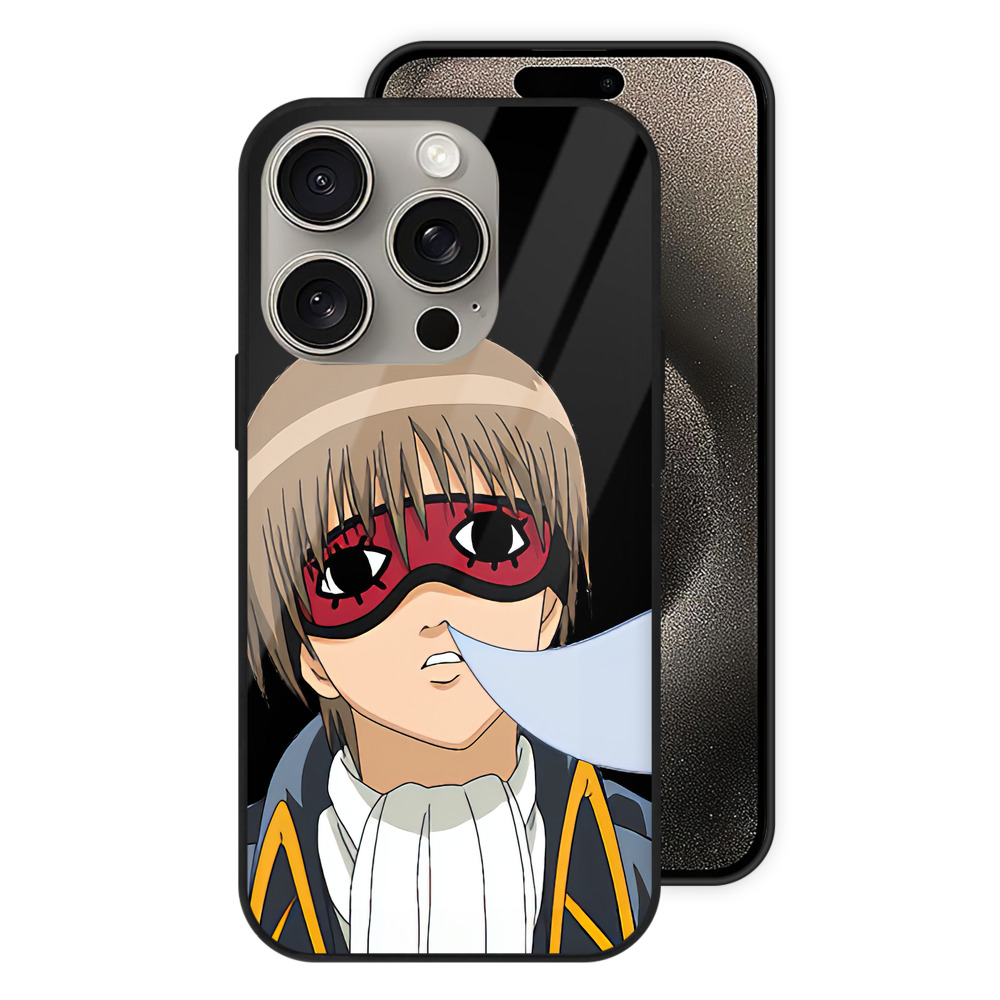 （画像用） ぎんたま 坂田銀時（さかたぎんとき） 神楽 志村新八（しむら しんぱち） GINTAMA Sakata Gintoki Kagura Shimura Shinpachi 【iPhone15Pro対応】スマホケース 耐衝撃＆黄変防止 背面ガラス