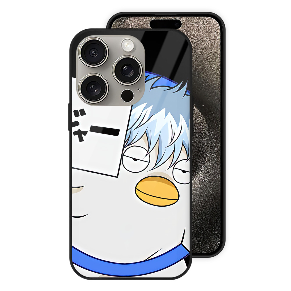 （画像用） ぎんたま 坂田銀時（さかたぎんとき） 神楽 志村新八（しむら しんぱち） GINTAMA Sakata Gintoki Kagura Shimura Shinpachi 【iPhone15Pro対応】スマホケース 耐衝撃＆黄変防止 背面ガラス