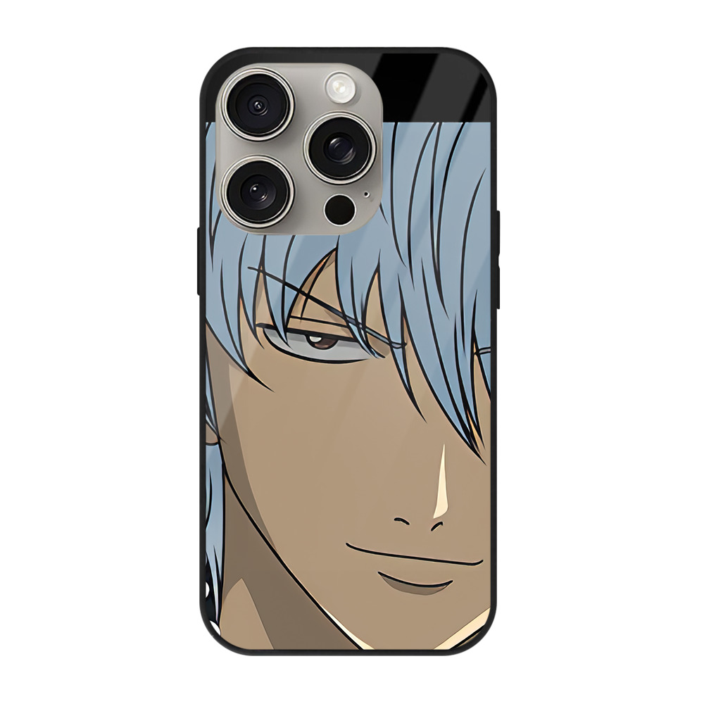 （画像用） ぎんたま 坂田銀時（さかたぎんとき） 神楽 志村新八（しむら しんぱち） GINTAMA Sakata Gintoki Kagura Shimura Shinpachi 【iPhone15Pro対応】スマホケース 耐衝撃＆黄変防止 背面ガラス