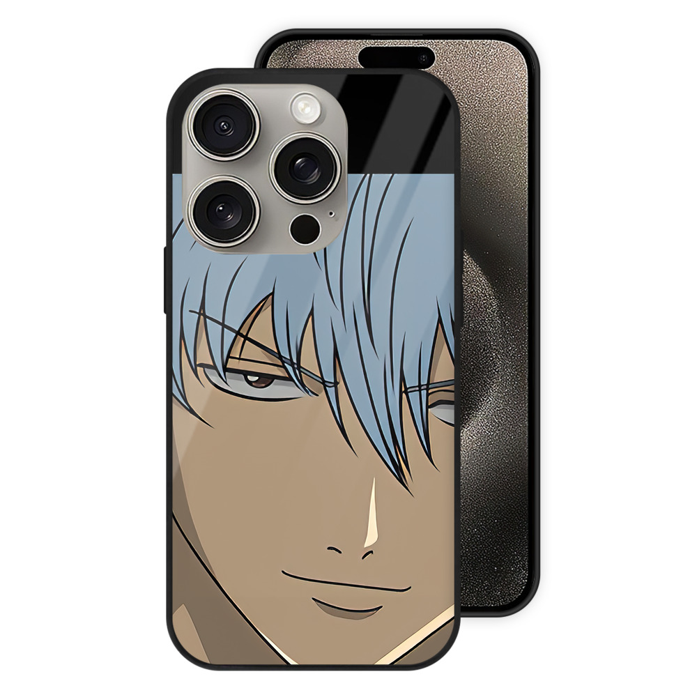 （画像用） ぎんたま 坂田銀時（さかたぎんとき） 神楽 志村新八（しむら しんぱち） GINTAMA Sakata Gintoki Kagura Shimura Shinpachi 【iPhone15Pro対応】スマホケース 耐衝撃＆黄変防止 背面ガラス