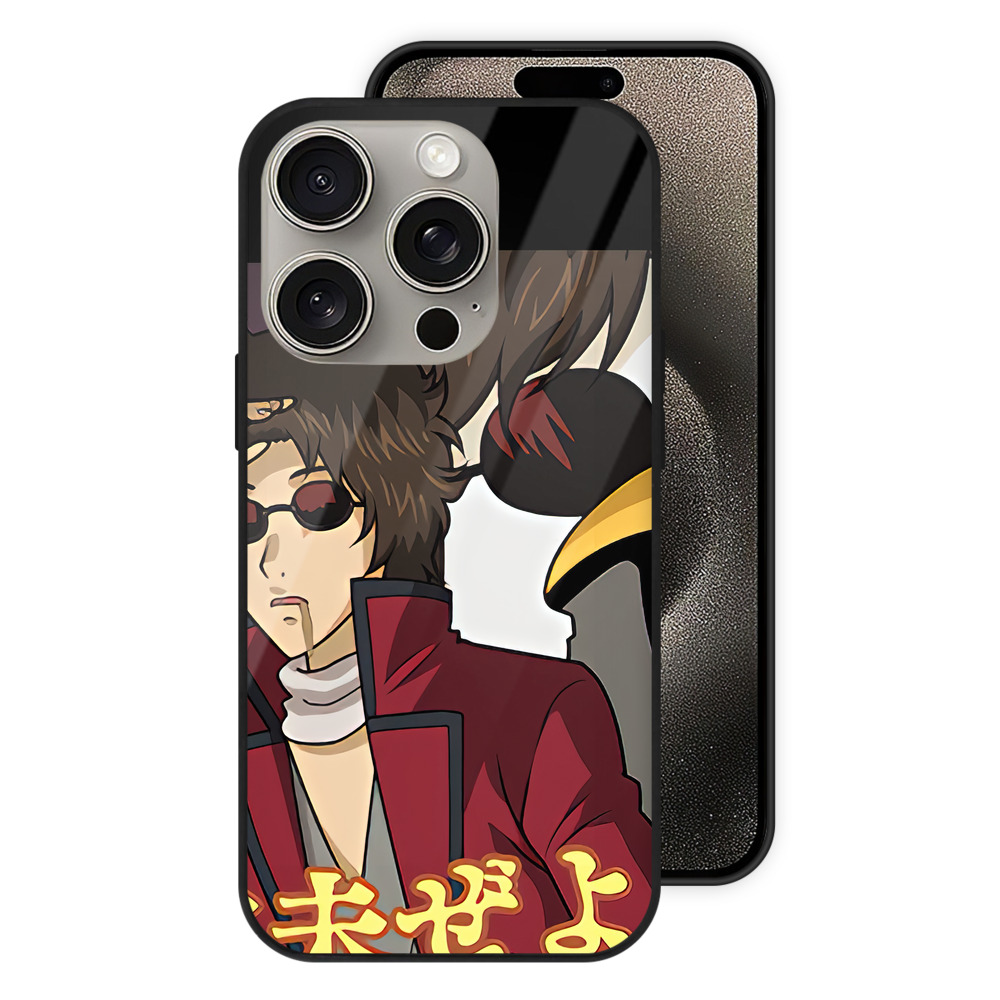（画像用） ぎんたま 坂田銀時（さかたぎんとき） 神楽 志村新八（しむら しんぱち） GINTAMA Sakata Gintoki Kagura Shimura Shinpachi 【iPhone15Pro対応】スマホケース 耐衝撃＆黄変防止 背面ガラス