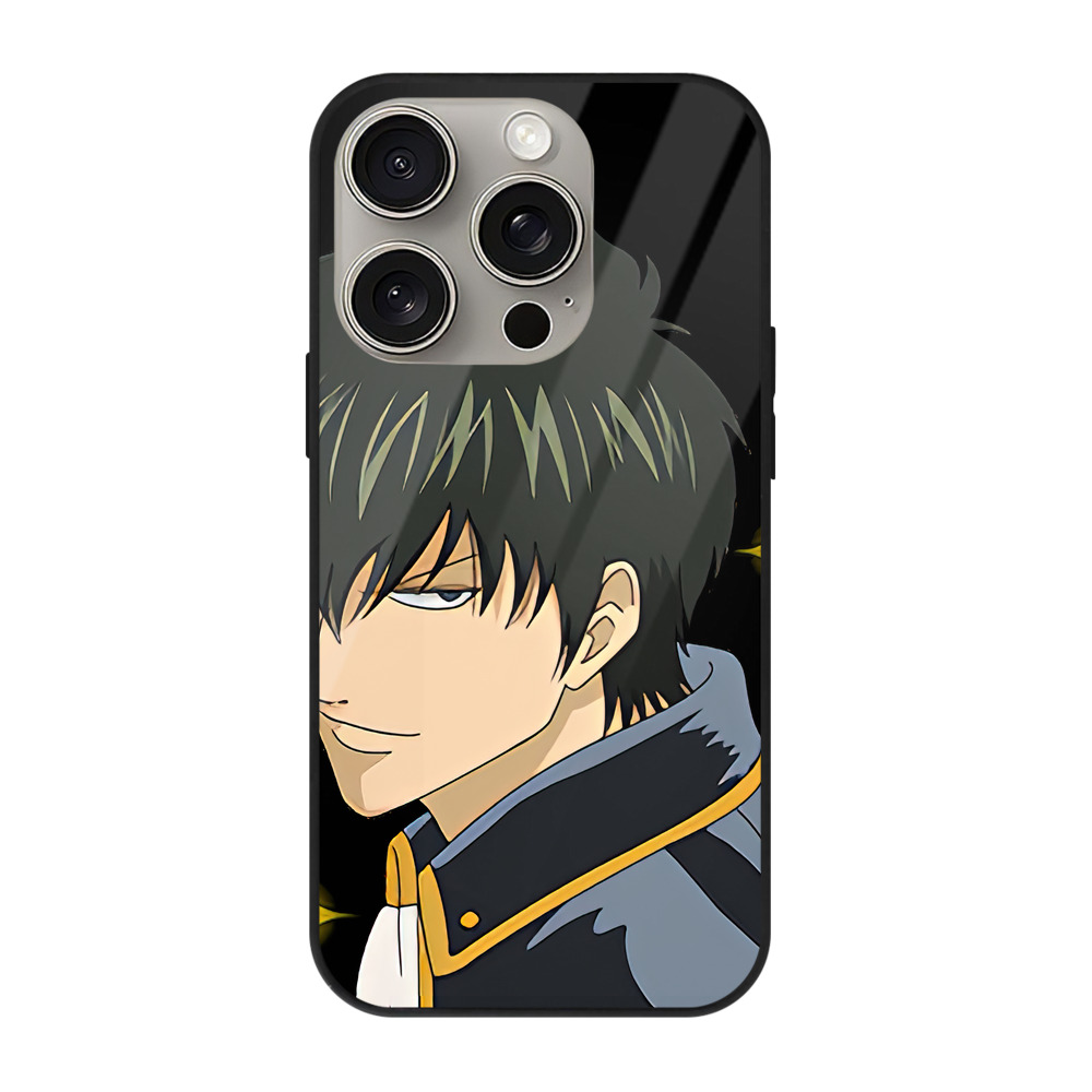 （画像用） ぎんたま 坂田銀時（さかたぎんとき） 神楽 志村新八（しむら しんぱち） GINTAMA Sakata Gintoki Kagura Shimura Shinpachi 【iPhone15Pro対応】スマホケース 耐衝撃＆黄変防止 背面ガラス