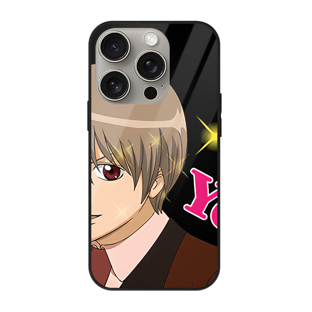 （画像用） ぎんたま 坂田銀時（さかたぎんとき） 神楽 志村新八（しむら しんぱち） GINTAMA Sakata Gintoki Kagura Shimura Shinpachi 【iPhone15Pro対応】スマホケース 耐衝撃＆黄変防止 背面ガラス