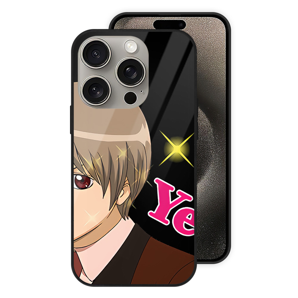 （画像用） ぎんたま 坂田銀時（さかたぎんとき） 神楽 志村新八（しむら しんぱち） GINTAMA Sakata Gintoki Kagura Shimura Shinpachi 【iPhone15Pro対応】スマホケース 耐衝撃＆黄変防止 背面ガラス
