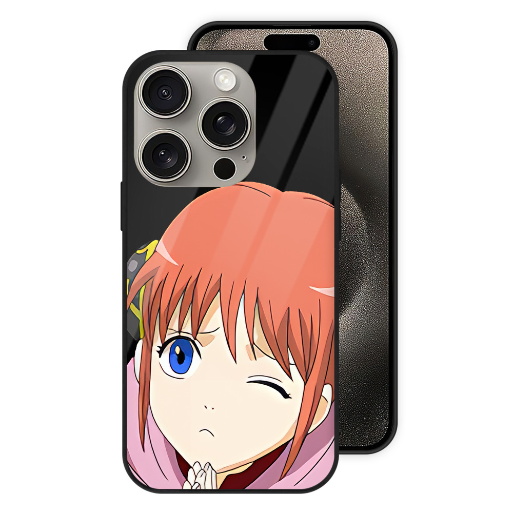 （画像用） ぎんたま 坂田銀時（さかたぎんとき） 神楽 志村新八（しむら しんぱち） GINTAMA Sakata Gintoki Kagura Shimura Shinpachi 【iPhone15Pro対応】スマホケース 耐衝撃＆黄変防止 背面ガラス