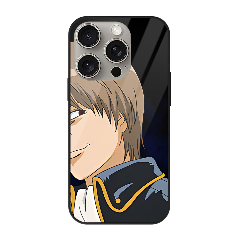 （画像用） ぎんたま 坂田銀時（さかたぎんとき） 神楽 志村新八（しむら しんぱち） GINTAMA Sakata Gintoki Kagura Shimura Shinpachi 【iPhone15Pro対応】スマホケース 耐衝撃＆黄変防止 背面ガラス