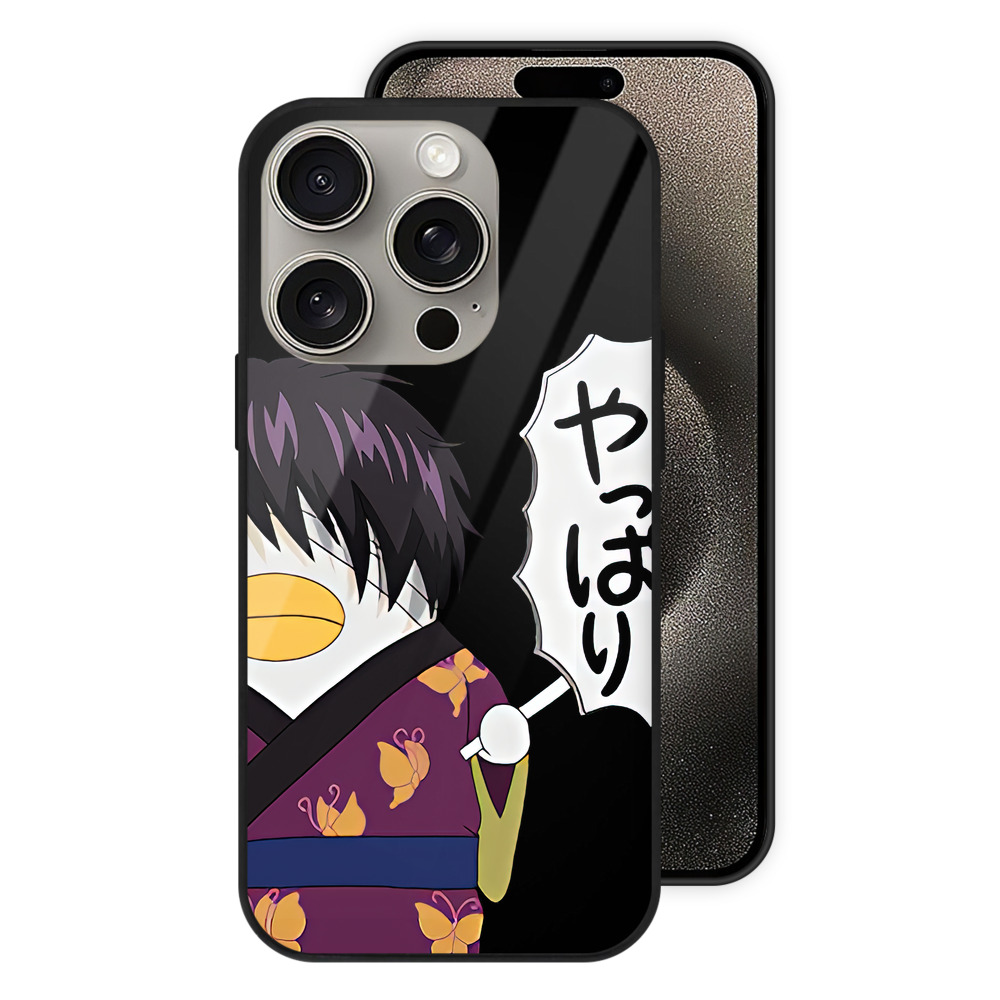 （画像用） ぎんたま 坂田銀時（さかたぎんとき） 神楽 志村新八（しむら しんぱち） GINTAMA Sakata Gintoki Kagura Shimura Shinpachi 【iPhone15Pro対応】スマホケース 耐衝撃＆黄変防止 背面ガラス