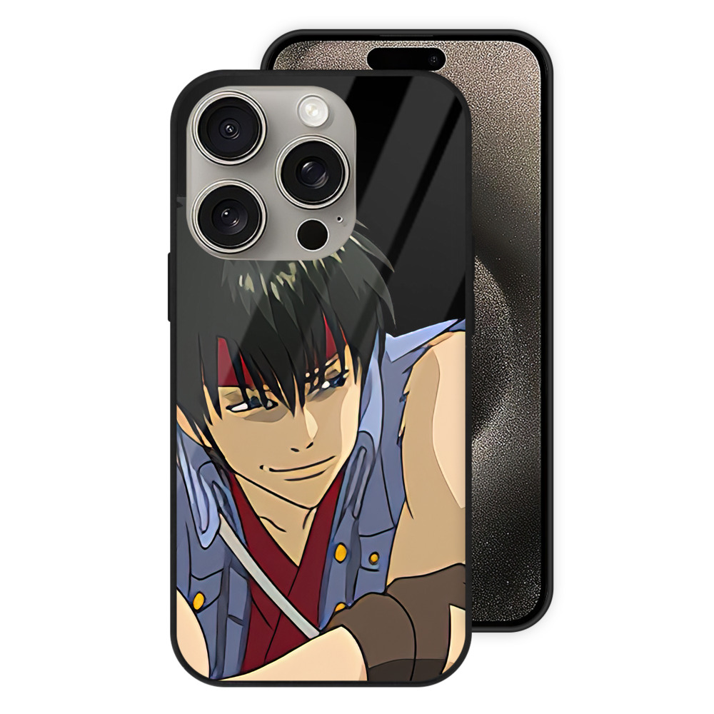 （画像用） ぎんたま 坂田銀時（さかたぎんとき） 神楽 志村新八（しむら しんぱち） GINTAMA Sakata Gintoki Kagura Shimura Shinpachi 【iPhone15Pro対応】スマホケース 耐衝撃＆黄変防止 背面ガラス