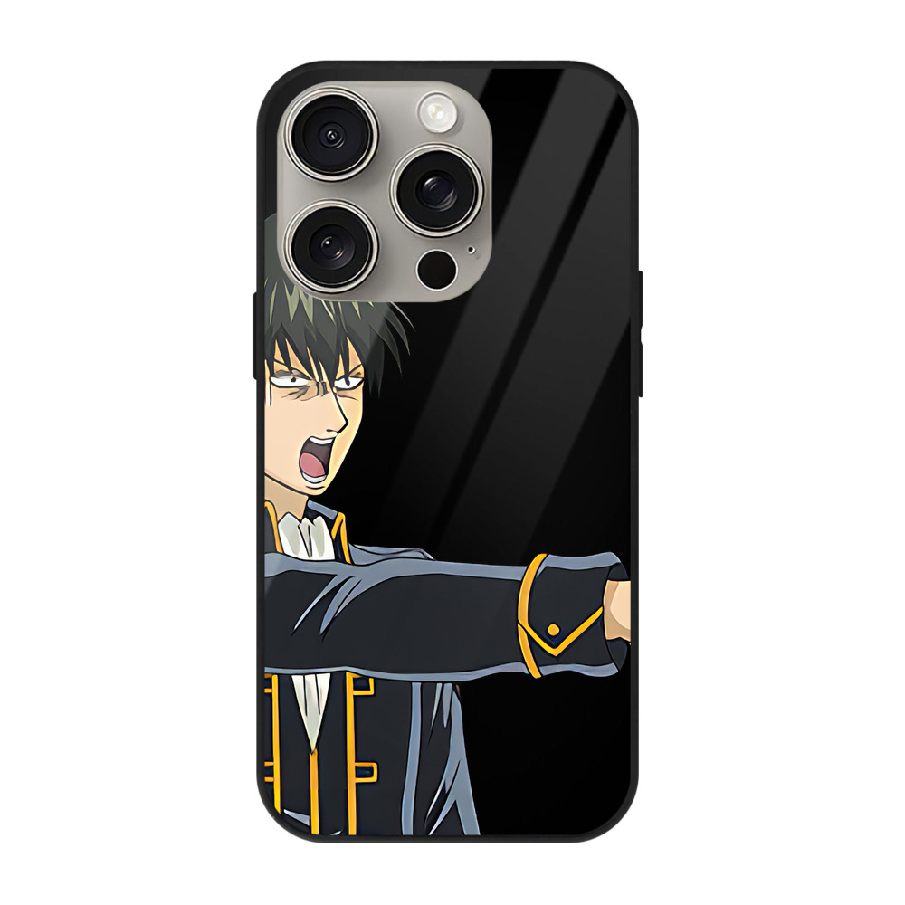 （画像用） ぎんたま 坂田銀時（さかたぎんとき） 神楽 志村新八（しむら しんぱち） GINTAMA Sakata Gintoki Kagura Shimura Shinpachi 【iPhone15Pro対応】スマホケース 耐衝撃＆黄変防止 背面ガラス