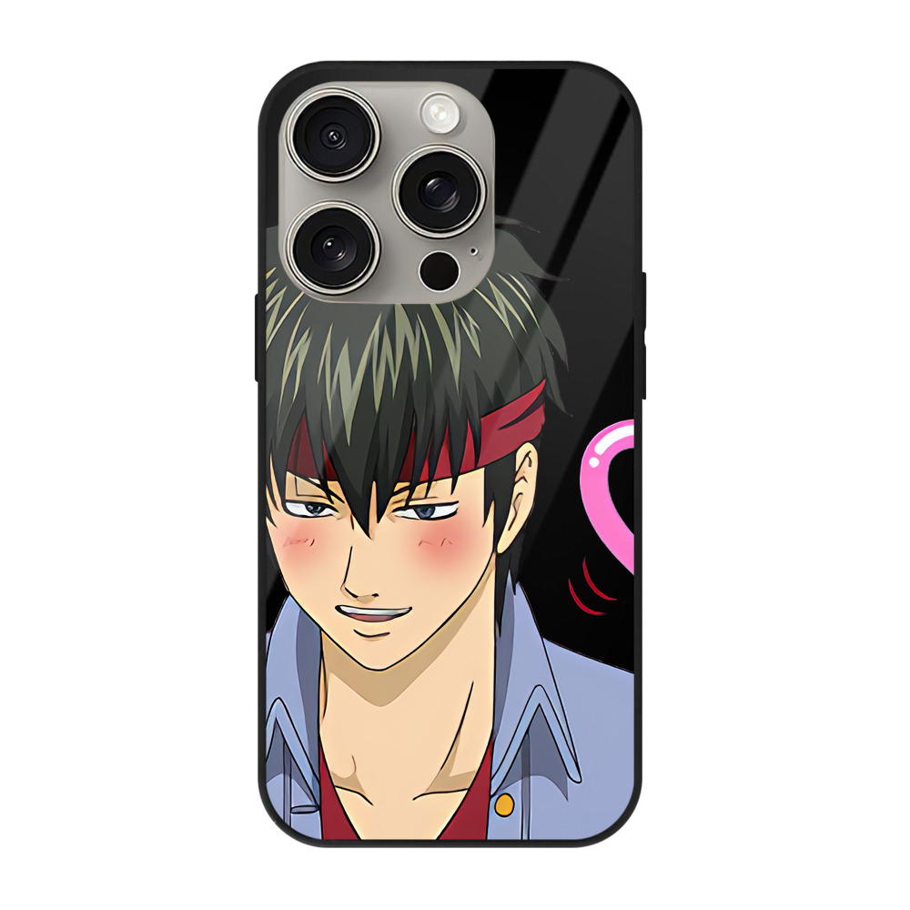 （画像用） ぎんたま 坂田銀時（さかたぎんとき） 神楽 志村新八（しむら しんぱち） GINTAMA Sakata Gintoki Kagura Shimura Shinpachi 【iPhone15Pro対応】スマホケース 耐衝撃＆黄変防止 背面ガラス