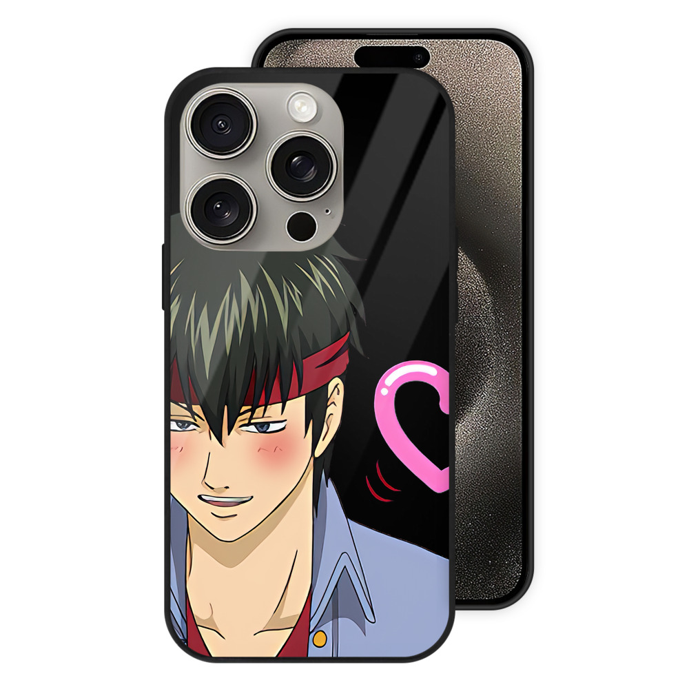 （画像用） ぎんたま 坂田銀時（さかたぎんとき） 神楽 志村新八（しむら しんぱち） GINTAMA Sakata Gintoki Kagura Shimura Shinpachi 【iPhone15Pro対応】スマホケース 耐衝撃＆黄変防止 背面ガラス