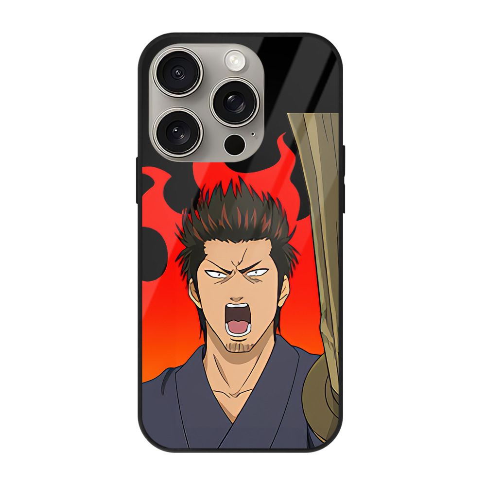 （画像用） ぎんたま 坂田銀時（さかたぎんとき） 神楽 志村新八（しむら しんぱち） GINTAMA Sakata Gintoki Kagura Shimura Shinpachi 【iPhone15Pro対応】スマホケース 耐衝撃＆黄変防止 背面ガラス